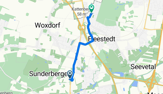 Peperdiekshöhe, Seevetal nach Mühlenweg, Seevetal