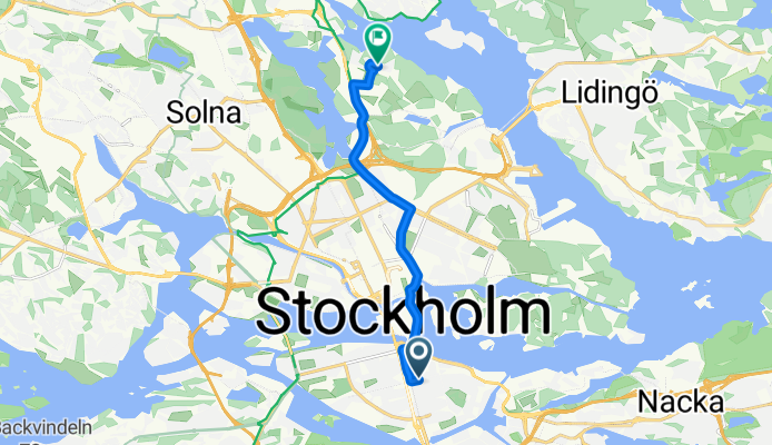 Kocksgatan, Stockholm to Forskarbacken, Stockholm