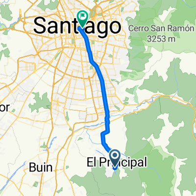 Ruta a Avenida Alameda Libertador Bernardo O'Higgins