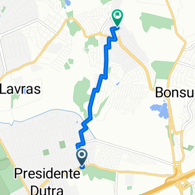 De Avenida Papa João Paulo I a Rua Rubéns Taborda