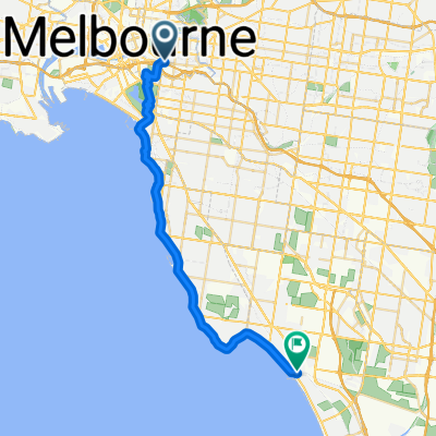 Abbotsford Cycles to Mordialloc 31km