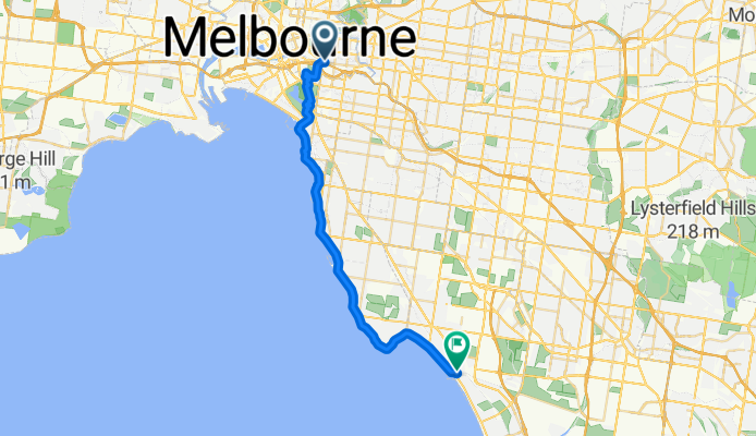 Abbotsford Cycles to Mordialloc 31km