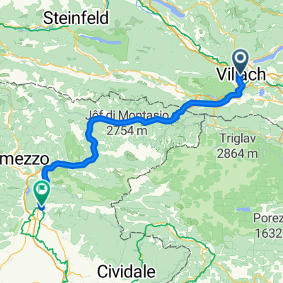 Bahnhofplatz, Villach nach Via Bariglaria, Gemona del Friuli