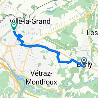 Chemin Lapraz, Cranves-Sales à Esplanade François Mitterrand, Annemasse