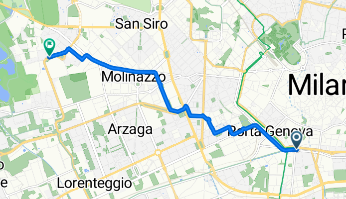 Viale col di Lana, Milano a Via Pio II, Milano