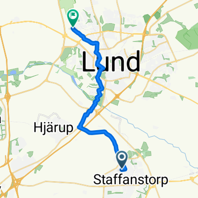 Genvägen, Staffanstorp to Rudeboksvägen, Lund