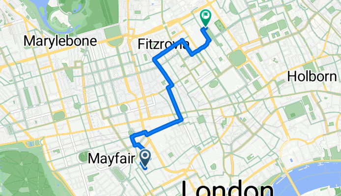 Vigo Street, London to Camden, London