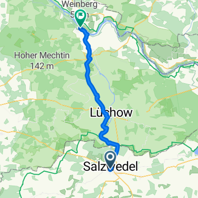 From Salzwedel to Hitzacker (Elbe)