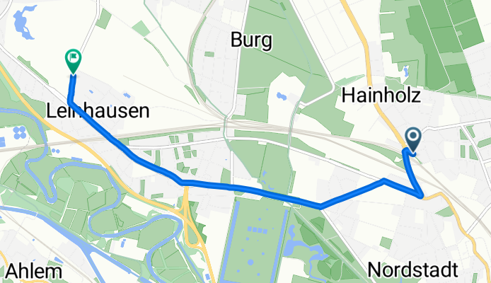 Hüttenstraße nach Fuhsestraße