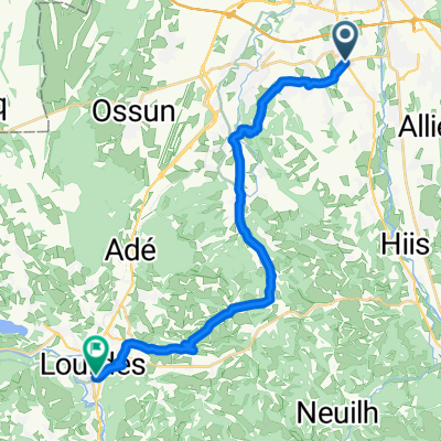 Route de Soues, Laloubère nach Avenue Maréchal Foch, Lourdes