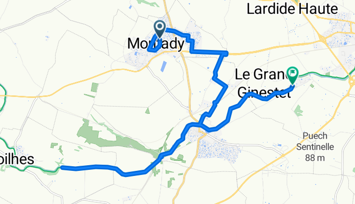 Rue du Pin nach Traverse de Colombiers(Vc 9)