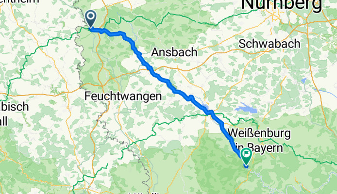 Rothenburg ob der Tauber - Treuchtlingen