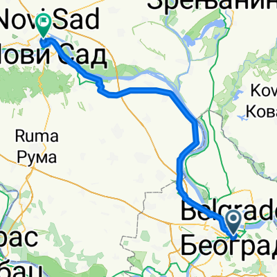 Belgrád - Újvidék Eurovelo 6 (96Km)