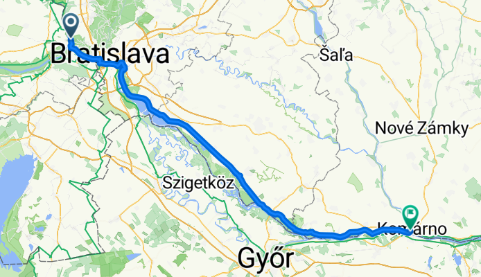 Dunajská Lužná - Komárom