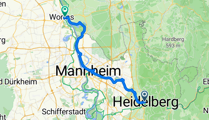 Von Heidelberg über Eichbaum bis Worms