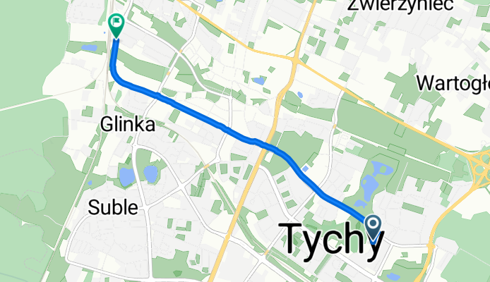 G Fitelberga, Tychy do Dworcowa, Tychy