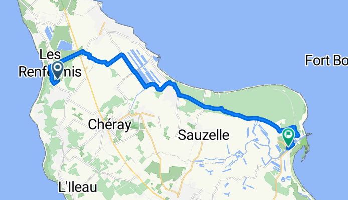 Chemin de l'Achenau, Saint-Georges-d'Oléron nach Rue du Phare, Saint-Pierre-d'Oléron