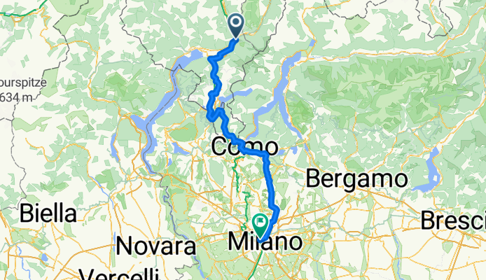 9 Bellizona to Milano Via San Gottardo to Corso Sempione