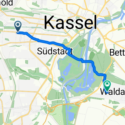 Wilhelmshöher Allee, Kassel nach Nürnberger Straße, Kassel