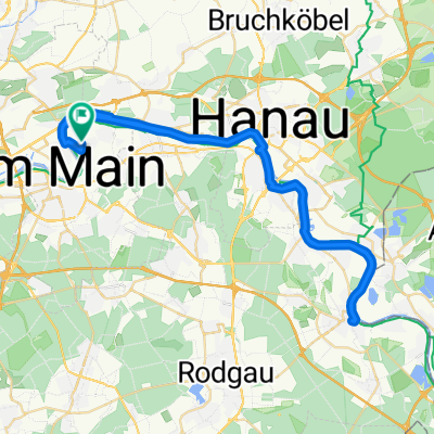 Bürgel nach Seligenstadt bis Hanau linke Mainseite