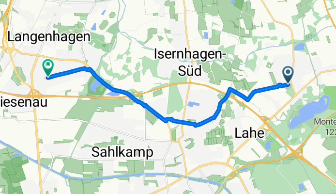 Füllenfeldstraße, Isernhagen nach Hindenburgstraße, Langenhagen