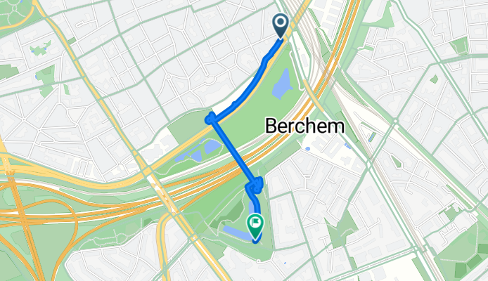 Berchem station naar Encora (te voet)