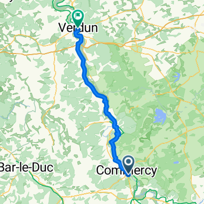 Rue de la Louvière, Commercy à Quai de la République, Verdun