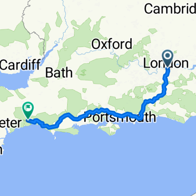 London to Axminster via Horsham