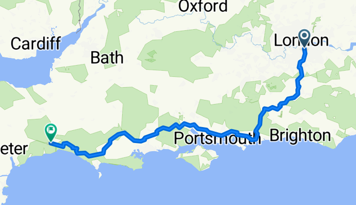 London to Axminster via Horsham
