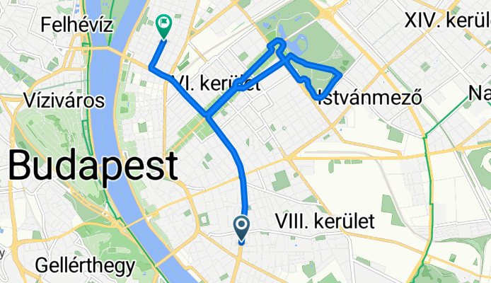 József körút, Budapest to Pannónia utca, Budapest