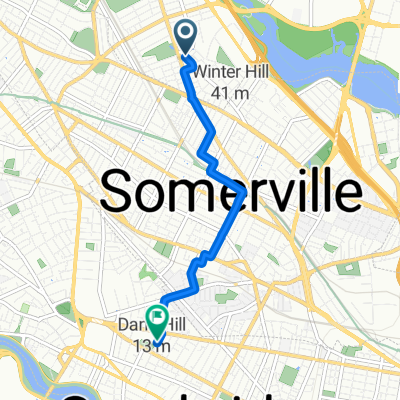 Main St, Medford to Broadway, Cambridge