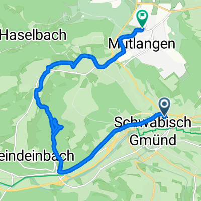 Honiggasse, Schwäbisch Gmünd nach Limesring, Mutlangen