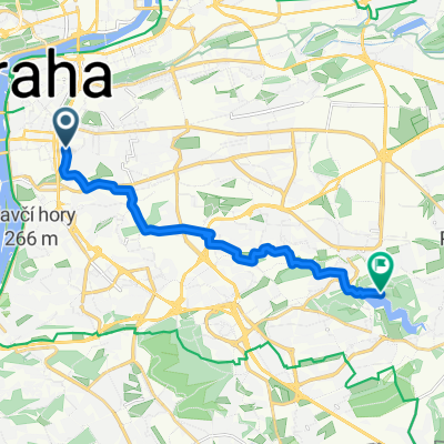 Jugoslávská, Praha 2 à Hostivařská Přehrada, Praha 15