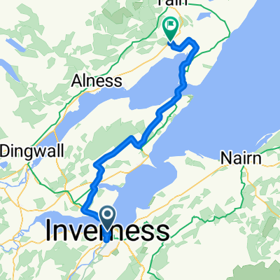 Innes Street, Inverness à A9, Invergordon