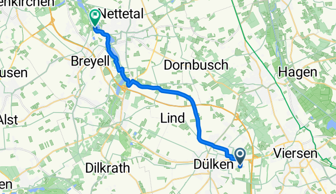 Heesstraße, Viersen nach Lindenallee, Nettetal