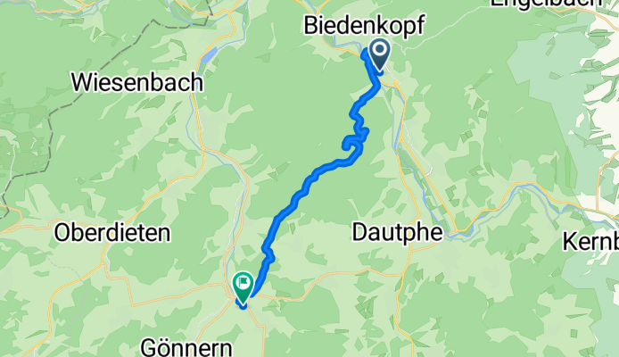 Georg-Kramer-Straße, Biedenkopf nach Oberland, Steffenberg