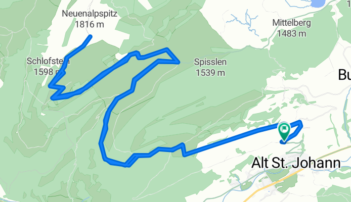 Gugger, Alt St. Johann nach Bergstrasse, Alt St. Johann