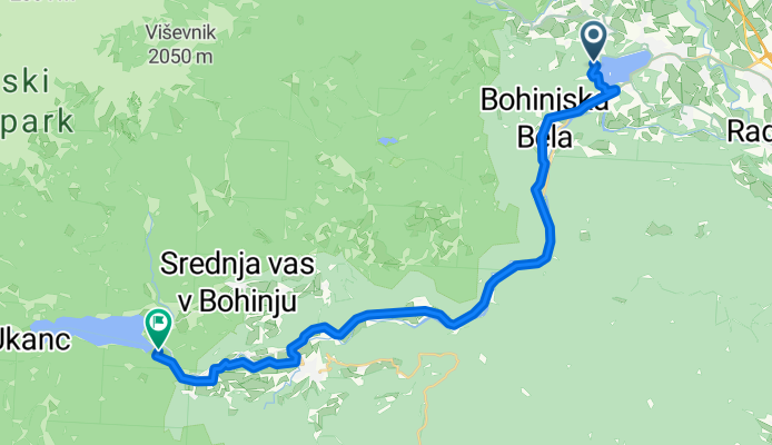 Kolodvorska cesta, Bled - Regionalna Cesta 904, Bohinjsko Jezero