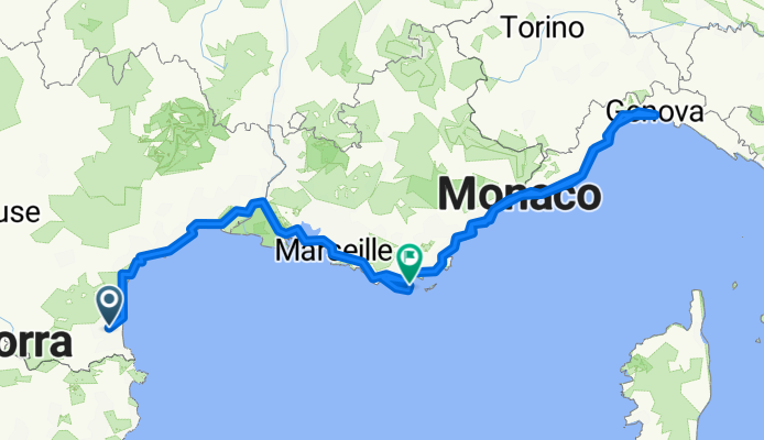 Route from Perpignan