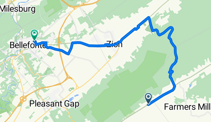 Lower Brush Valley Rd, Centre Hall to E Linn St, Bellefonte