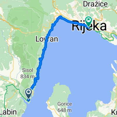 From Kršan to Rijeka