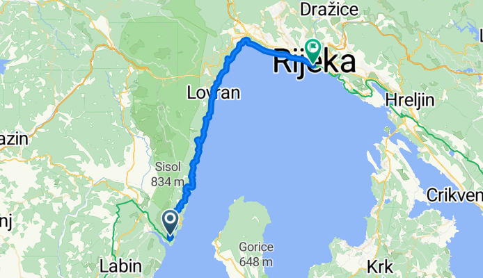 From Kršan to Rijeka