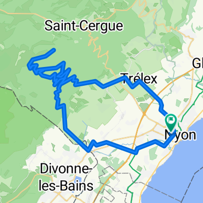 Route de Divonne, Nyon to Chemin de l'Argillière, Nyon