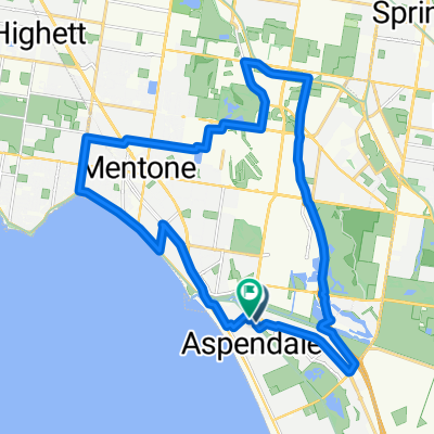 Ebb St, Aspendale to Ebb St, Aspendale