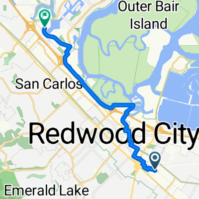 Route from Redwood City