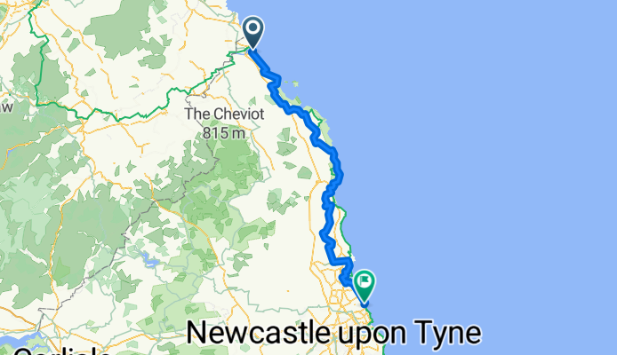 Golden Square, Berwick-upon-Tweed to Blyth Road, Whitley Bay