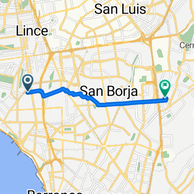 Avenida Santa Cruz, Lima a Departamento de Lima