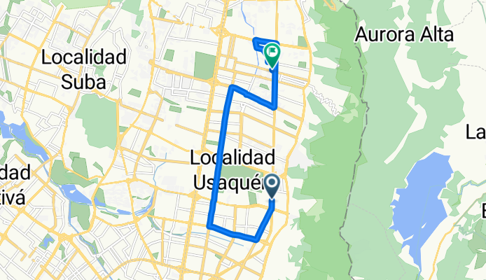 De Avenida Carrera # 127C-33 a Calle 163b 12A-19