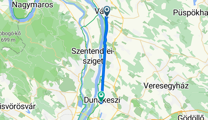 Kölcsey Ferenc utca, Vác - Tőzegtavi utca, Dunakeszi