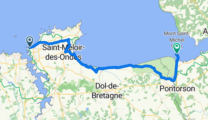 Place Chateaubriand, Saint-Malo to Grande Rue, Le Mont-Saint-Michel